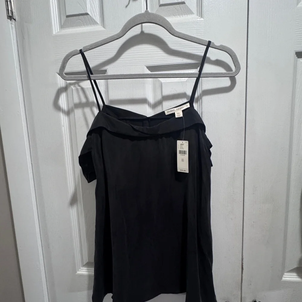 Paper Crown Black Off-Shoulder Blouse